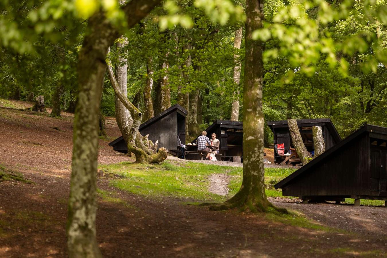 Shelters ved Mosskovpavillonen