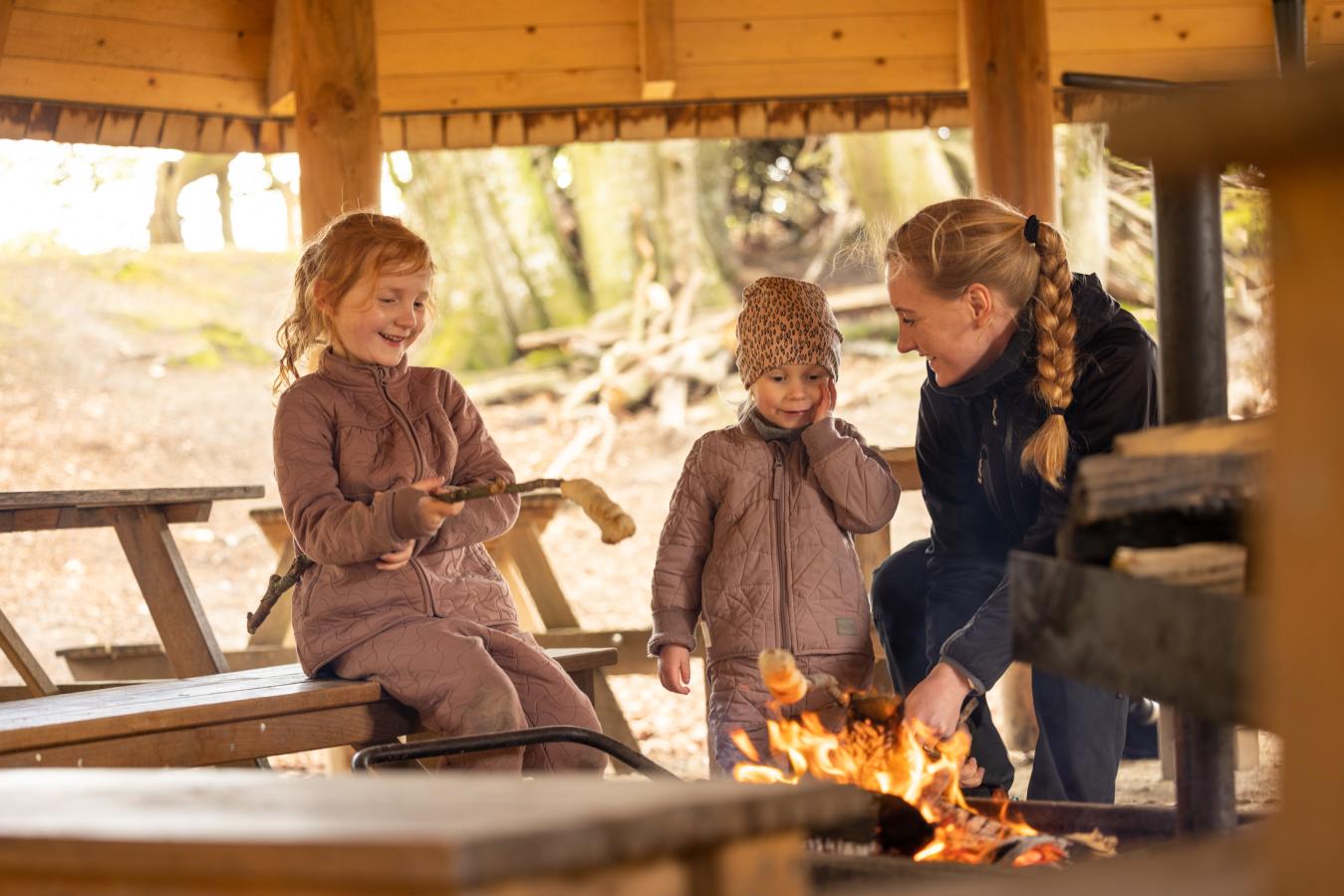 Bålhygge i Max Henius hytten